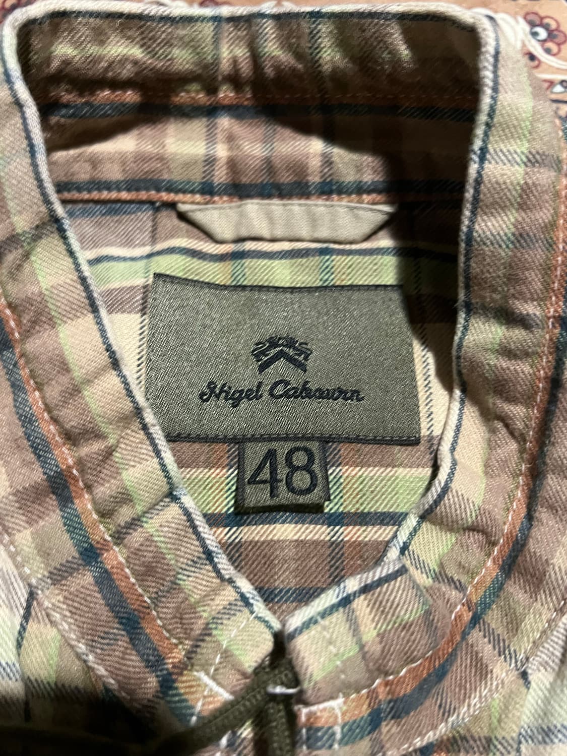 나이젤 카본 린넨 체크 집업 워크 자켓 상품이미지3