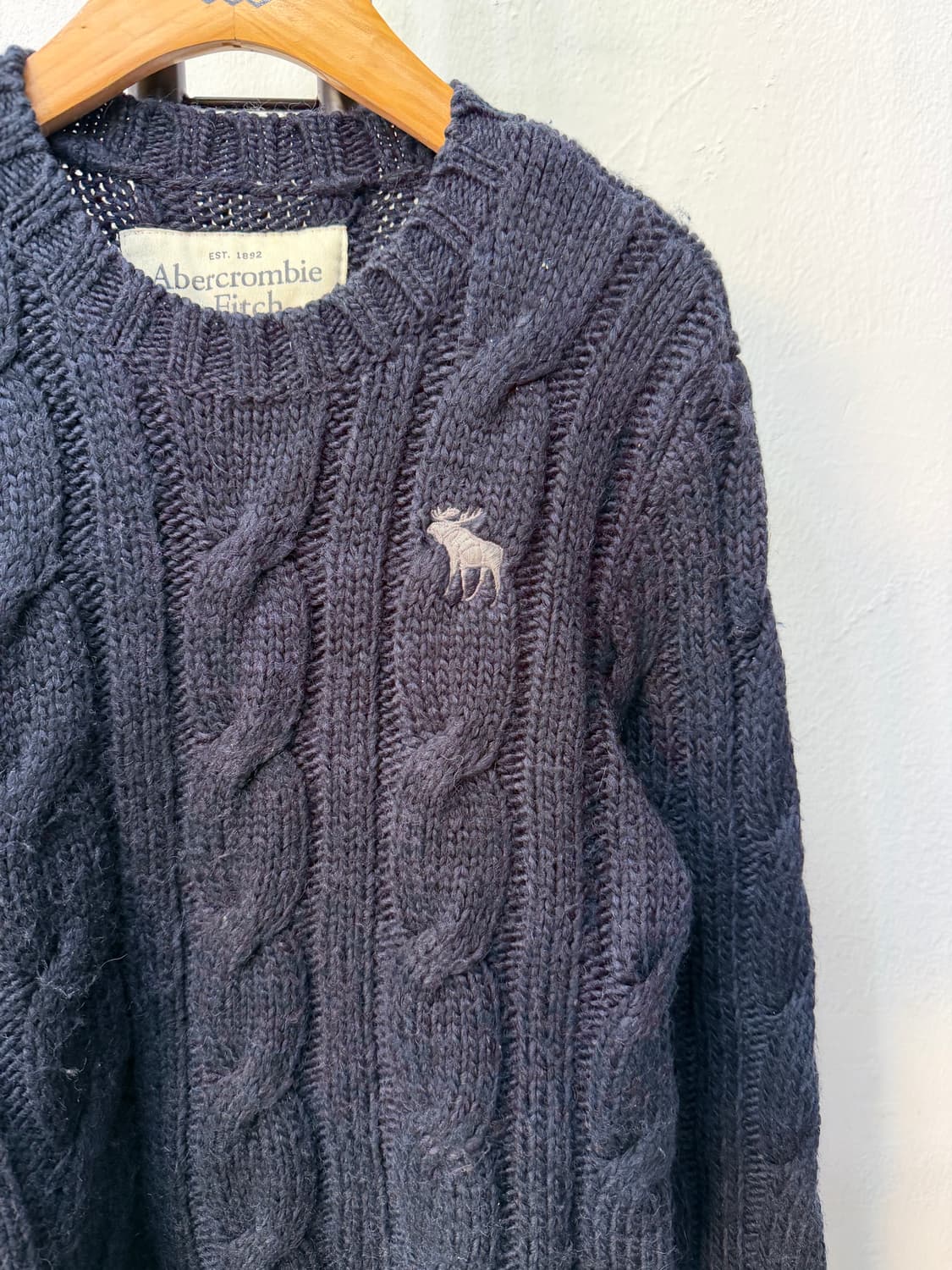 정품) 아베크롬비 여성 케이블 니트 M 상품이미지4