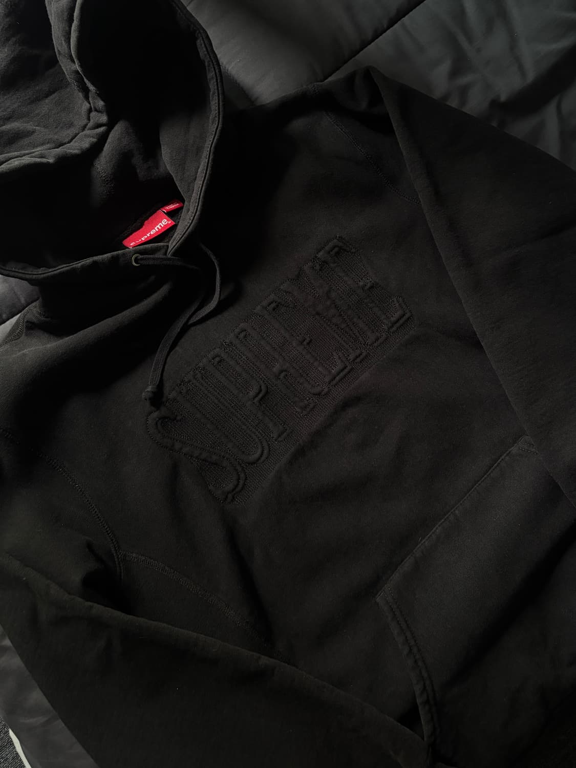 (L/100) 슈프림 후드티 Embroidered Outline 희귀  상품이미지1