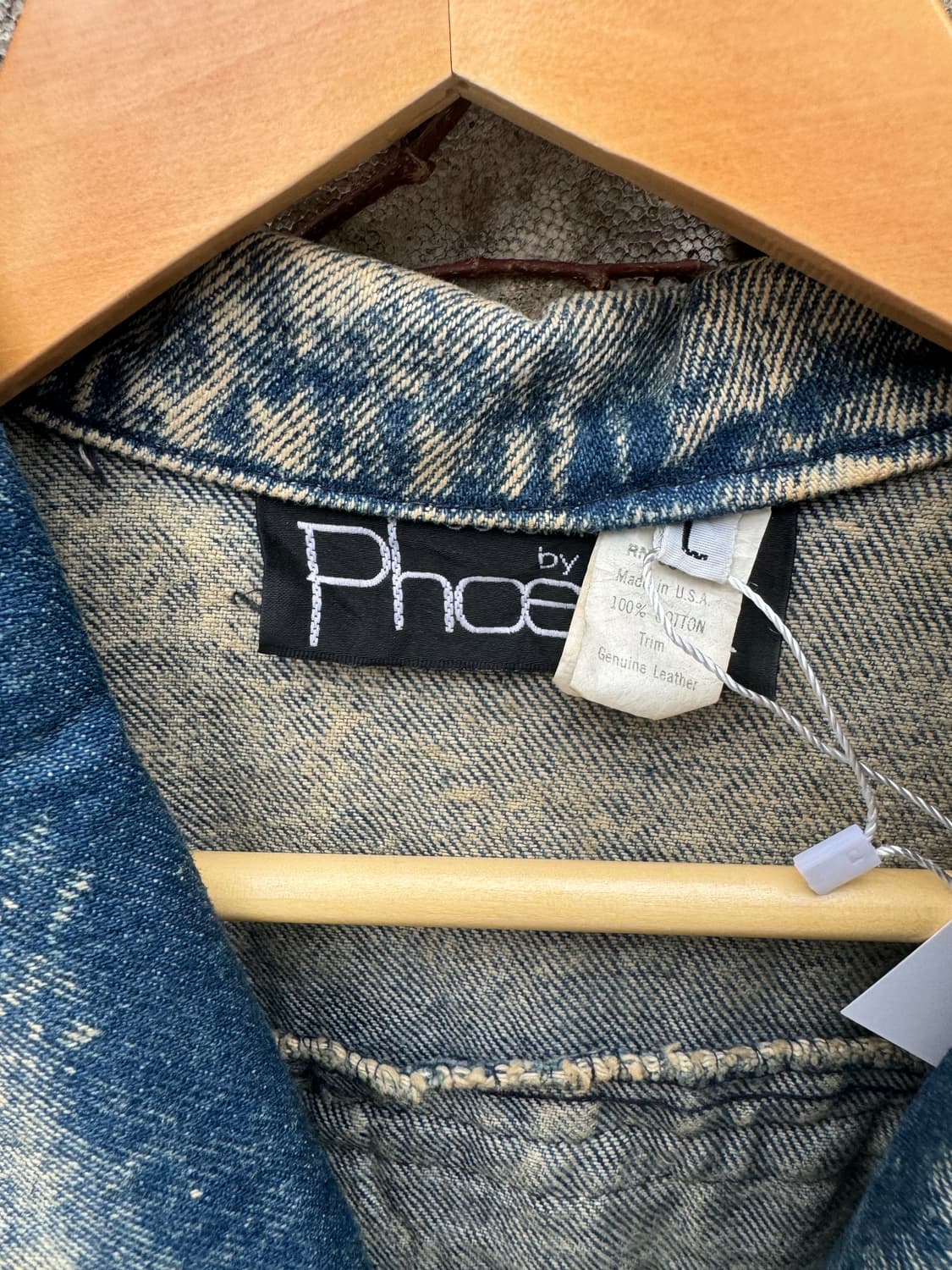 80s phoenix 빈티지 스톤워싱 데님 프린지 웨스턴 자켓 L 상품이미지8