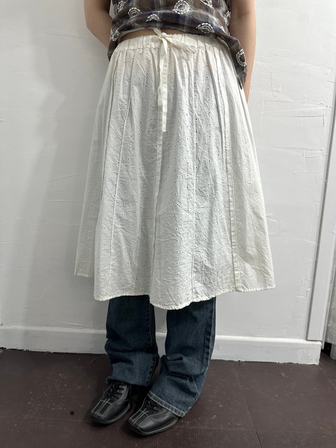 pepper tree mori white skirt 상품이미지1