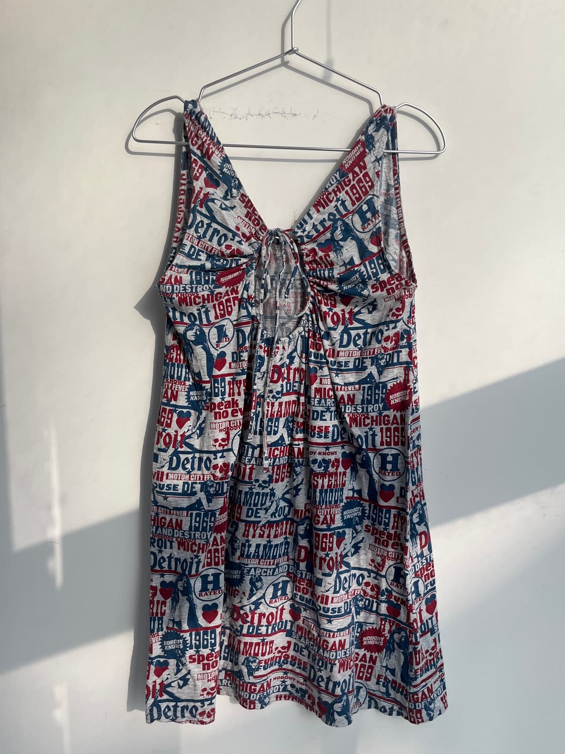 히스테릭 글래머 디트로이드 올오버 로고 그래픽 백스트링 셔링 원피스 상품이미지6