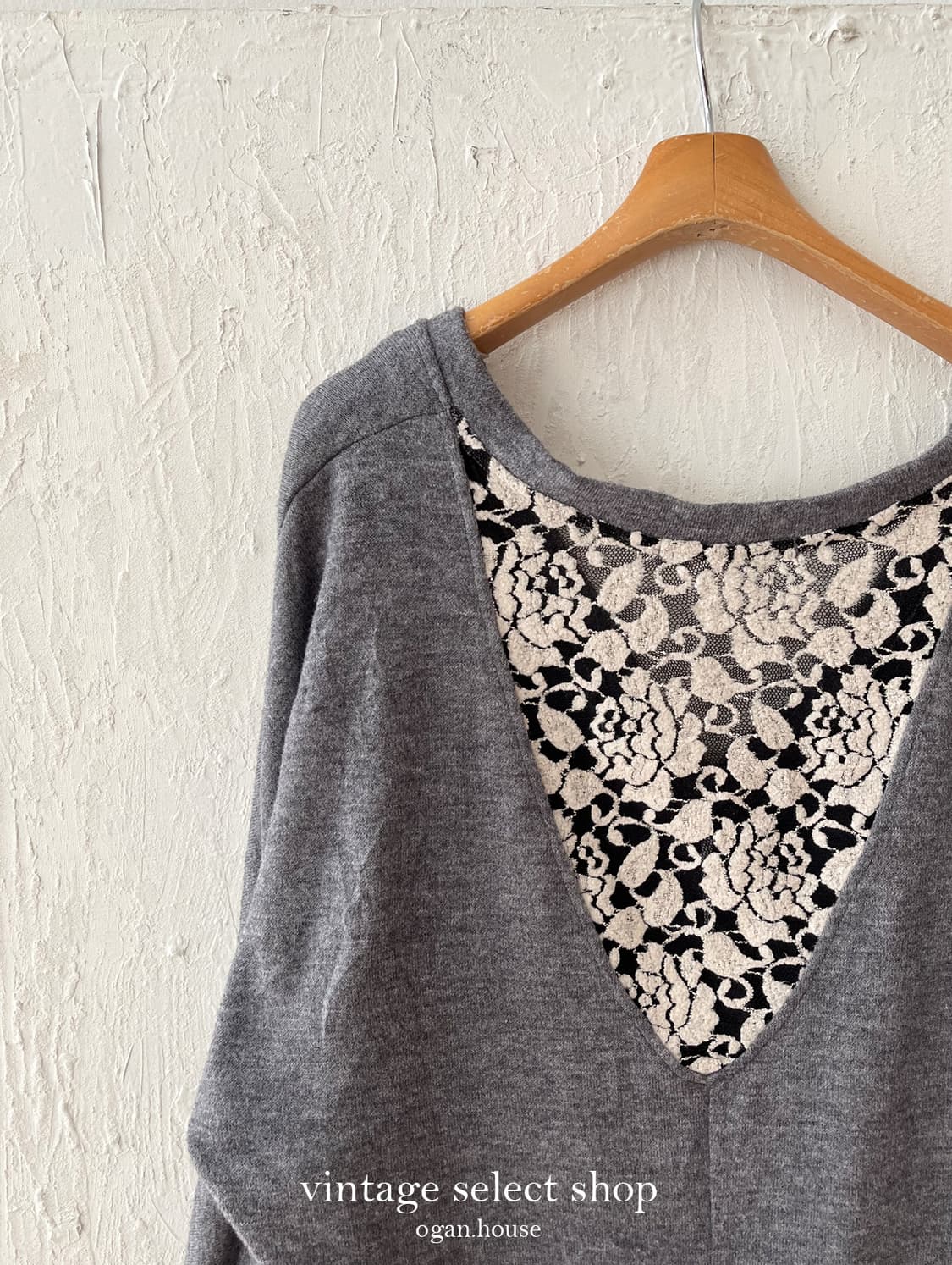 vintage back lace knit top 상품이미지5