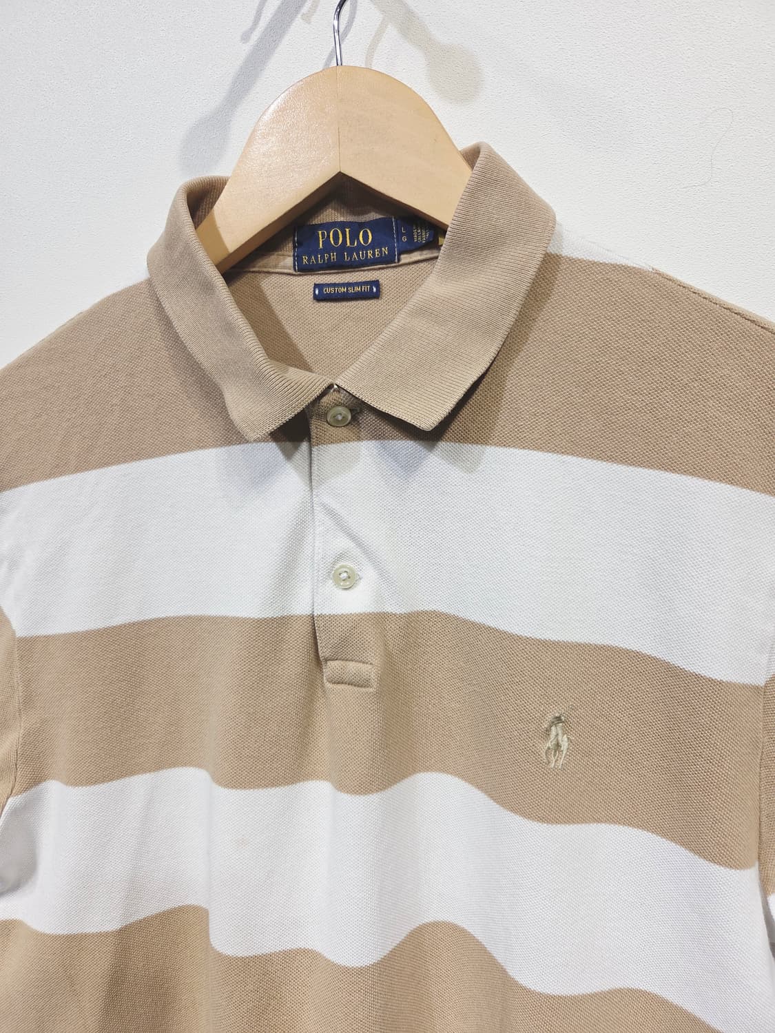 폴로 랄프로렌 스트라이프 반팔 카라티_L 상품이미지5