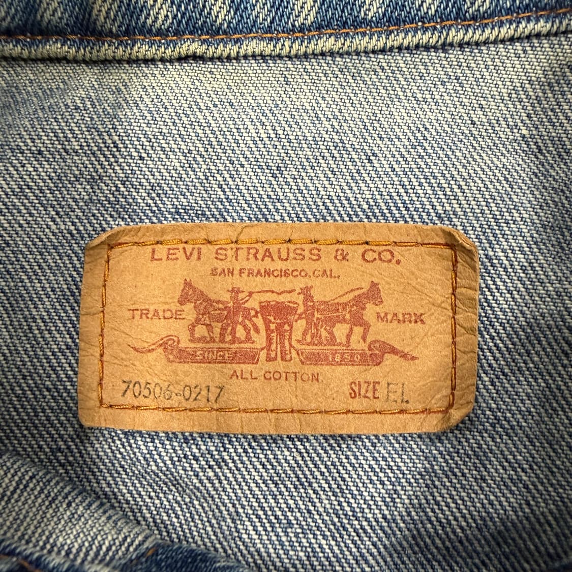 (M)80s 리바이스 Levis 트러커 데님자켓(made in korea 상품이미지2