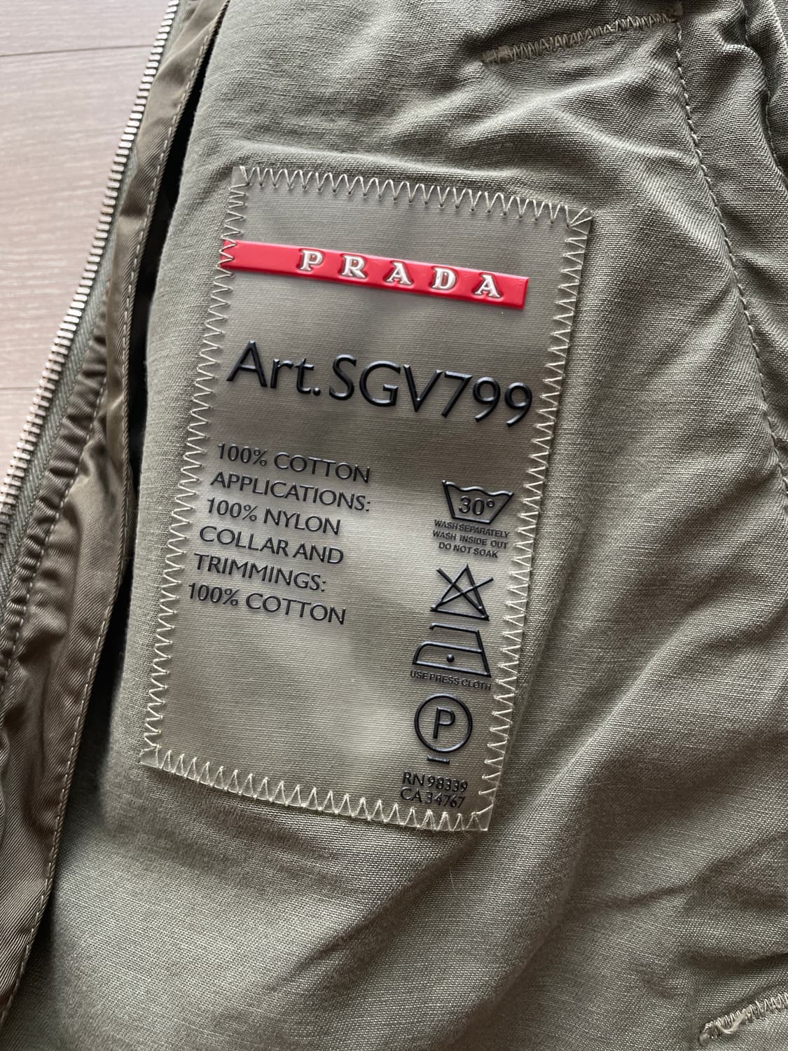 프라다 스포츠 밀리터리 자켓 Prada sports 빈티지 상품이미지5