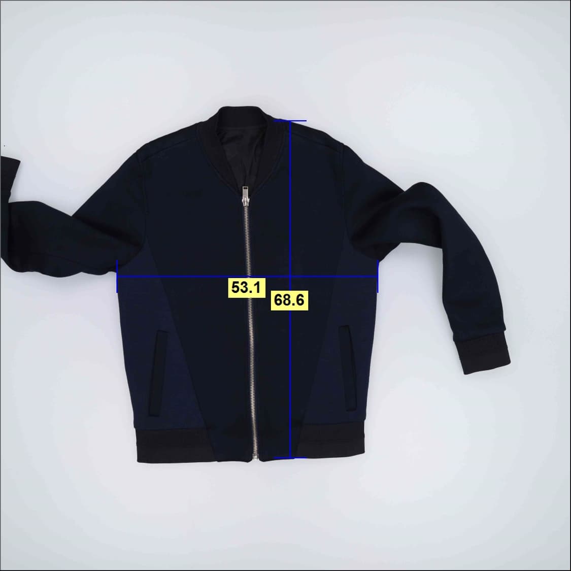 100 시스템옴므 백프린팅 블루종 자켓 0227M 상품이미지5