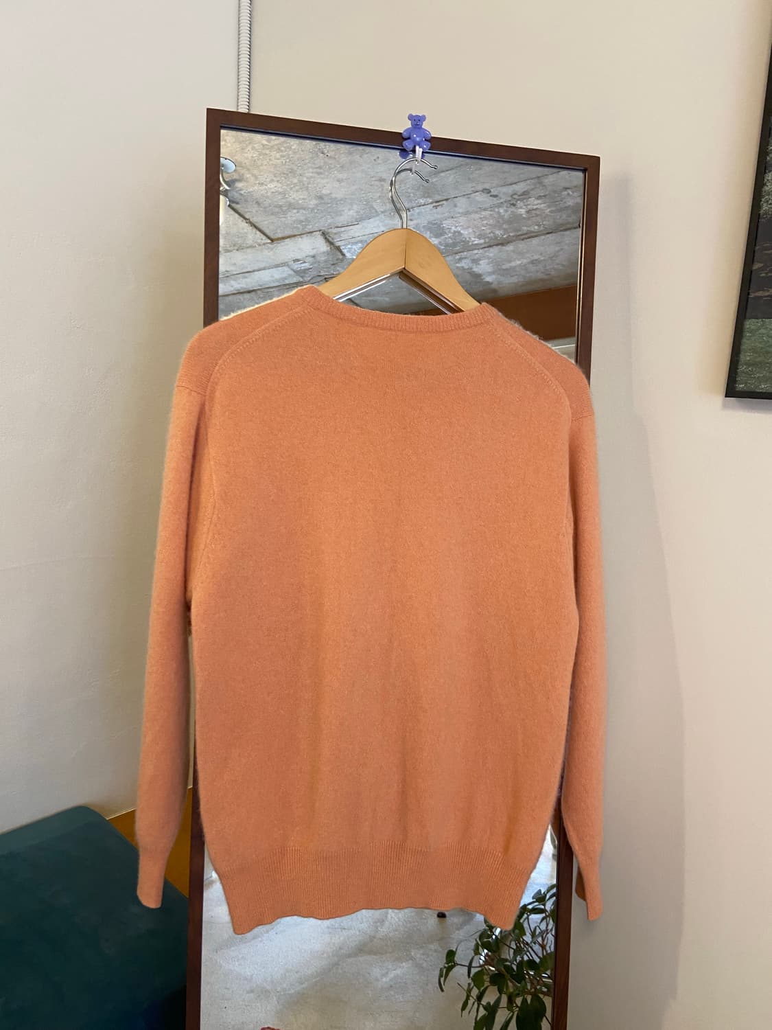 피치색 캐시미어 가디건 상품이미지6