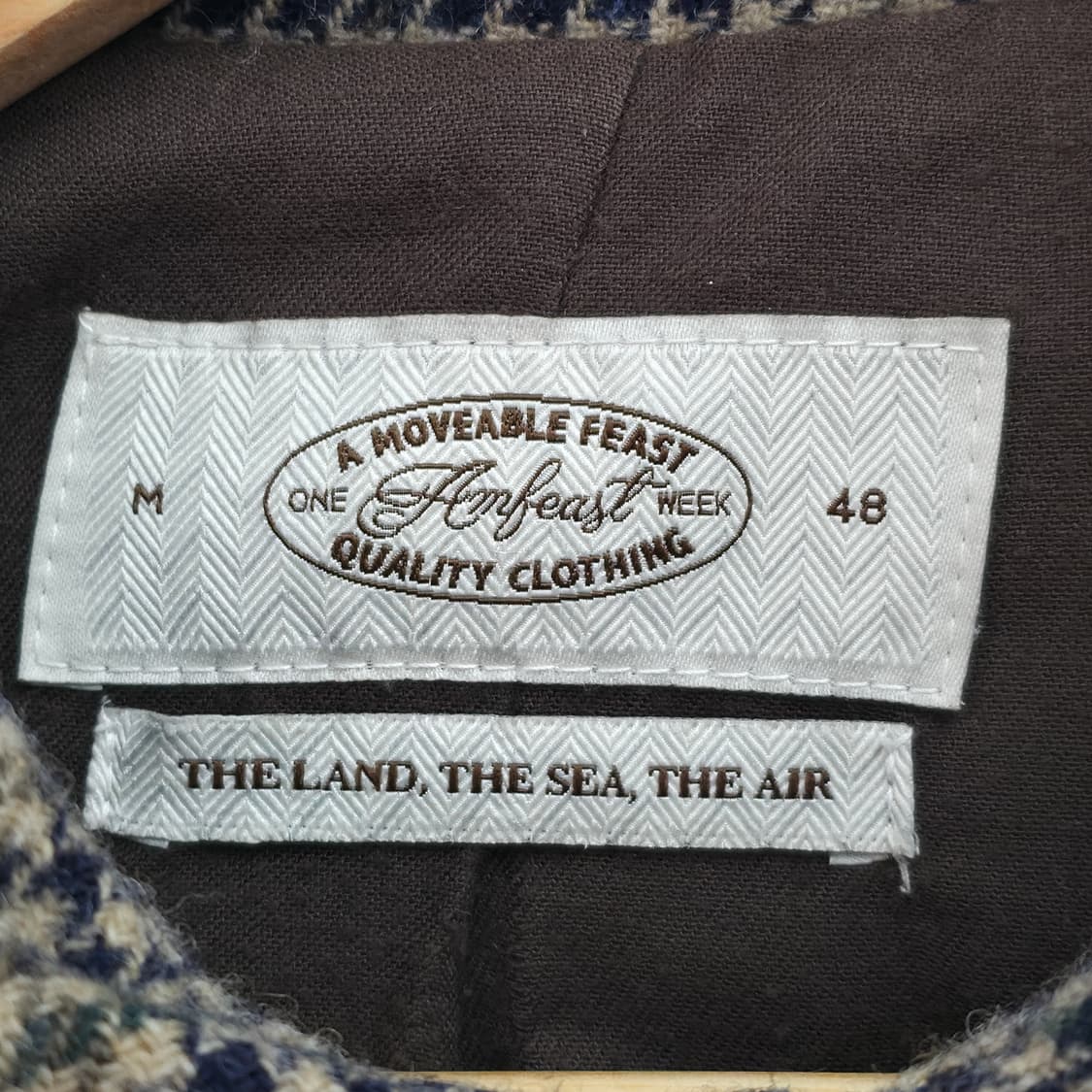 [M] 빈티지 울 체크 자켓 상품이미지5