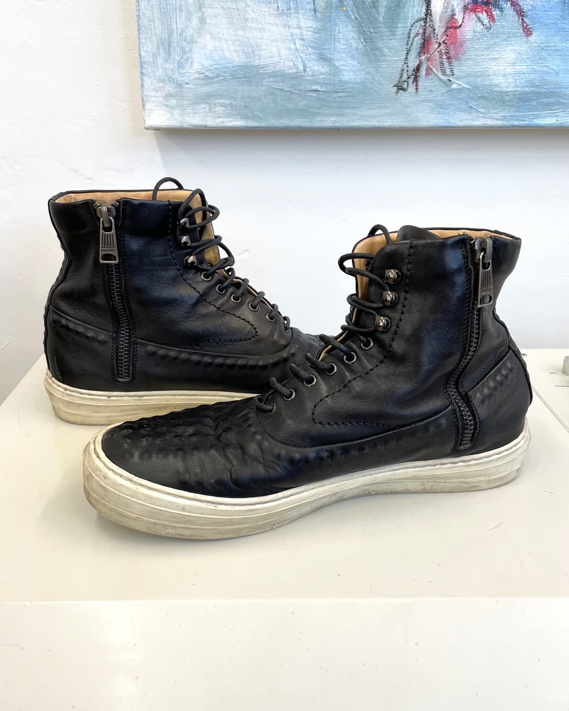 [250] 알렉산더맥퀸 레더 하이탑 스니커즈 상품이미지1