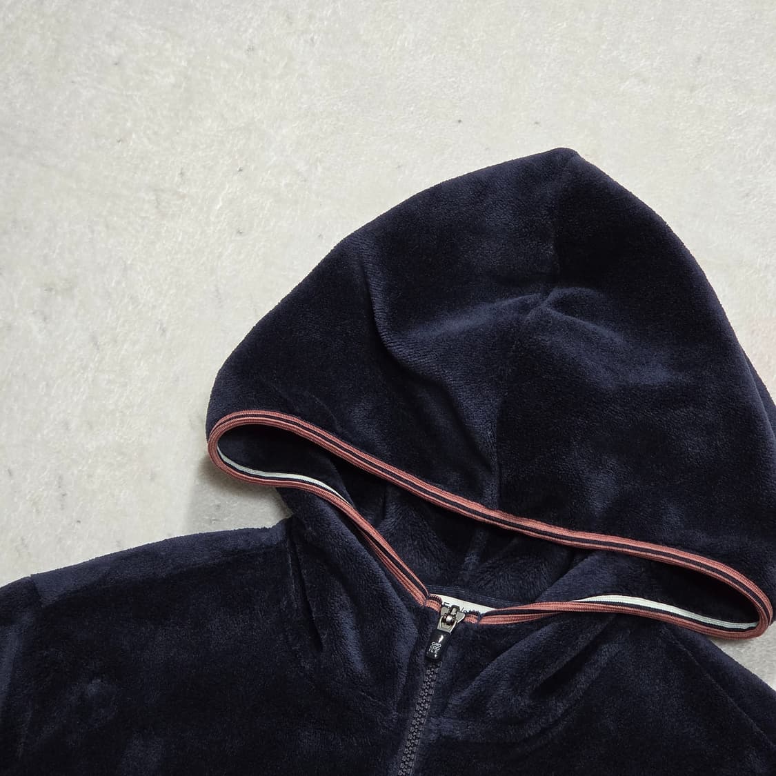 빈티지 네이비 후리스 후드집업 상품이미지2