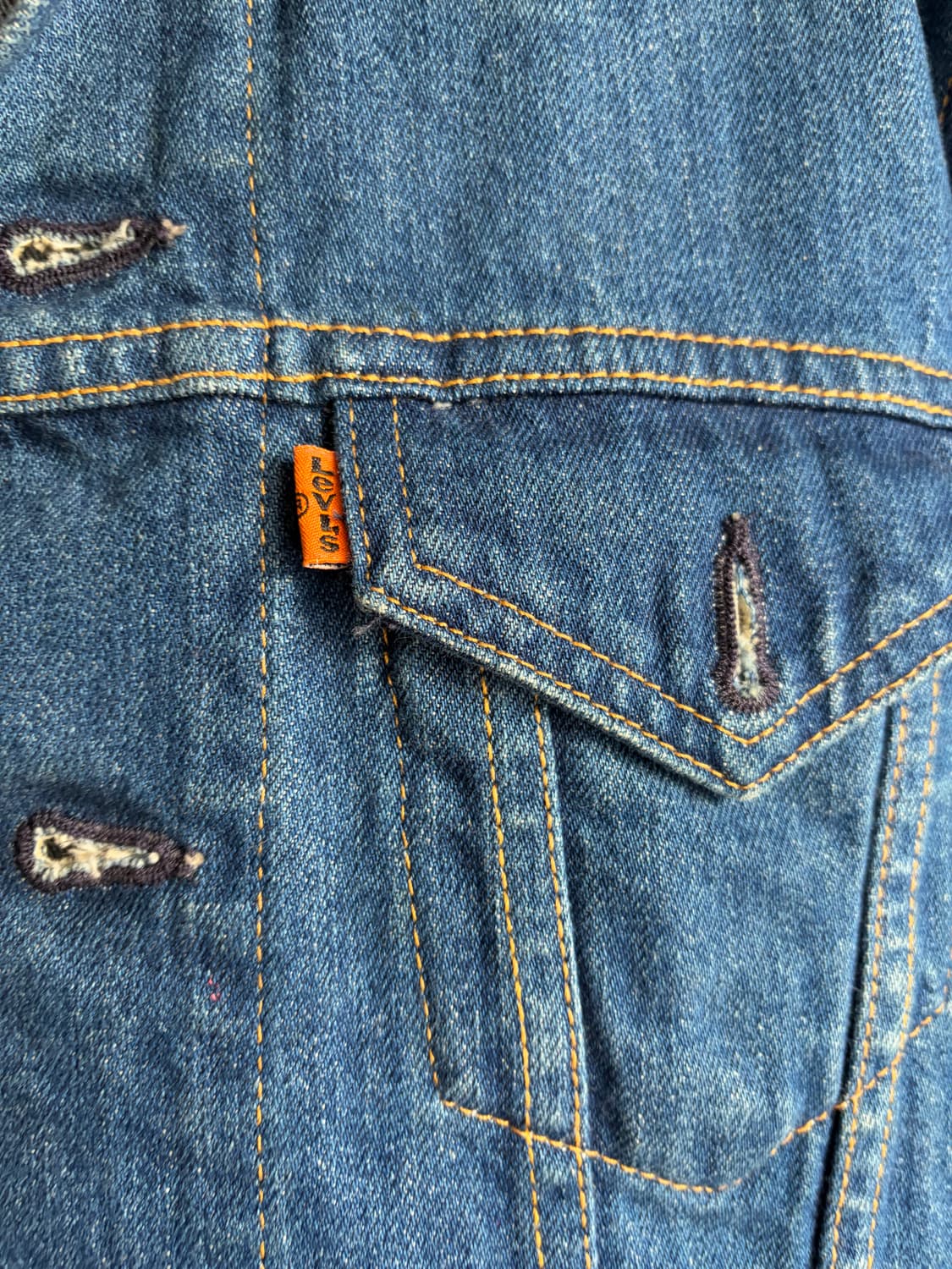 리바이스 오렌지탭 데님 자켓 m  made in u.s.a 상품이미지2