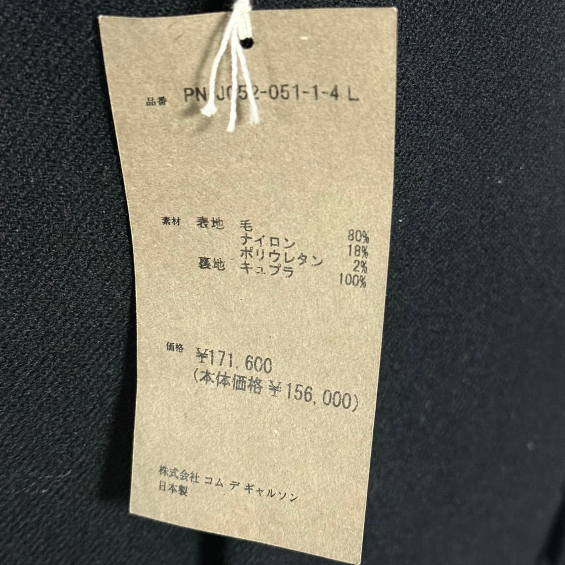 24aw 꼼데가르송 옴므플러스 하드 울 버튼 자켓 l 상품이미지3