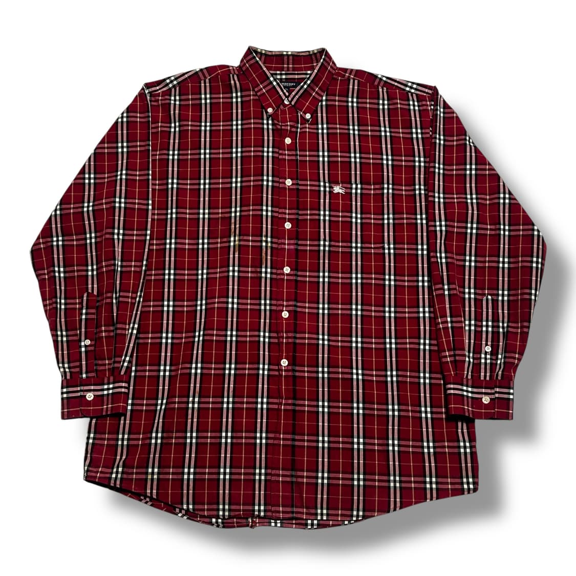 Burberry 딥레드 노바체크 셔츠 상품이미지1