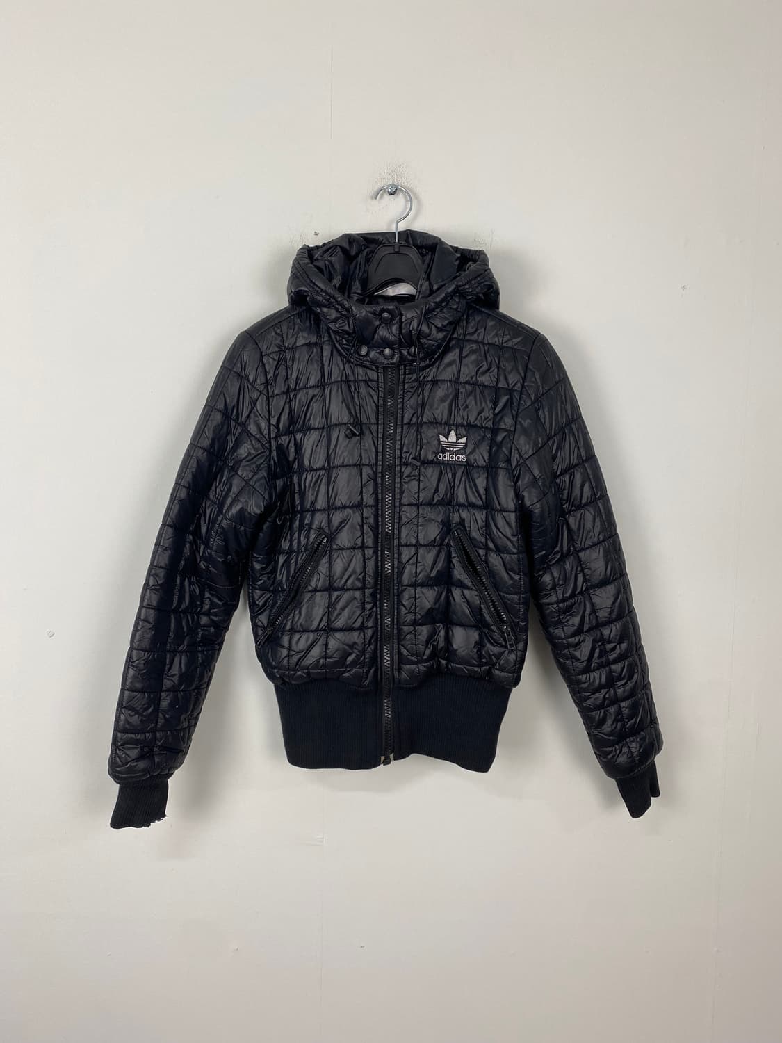 아디다스 빈티지 블랙 퀄팅 경량 패딩 자켓 85 상품이미지1