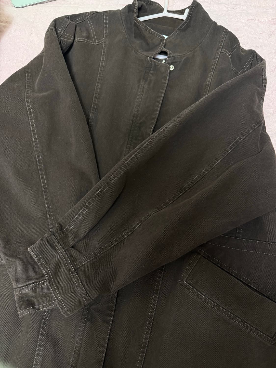 로우클래식 PIGMENT WASHED STITCH HALF JACKET 상품이미지2