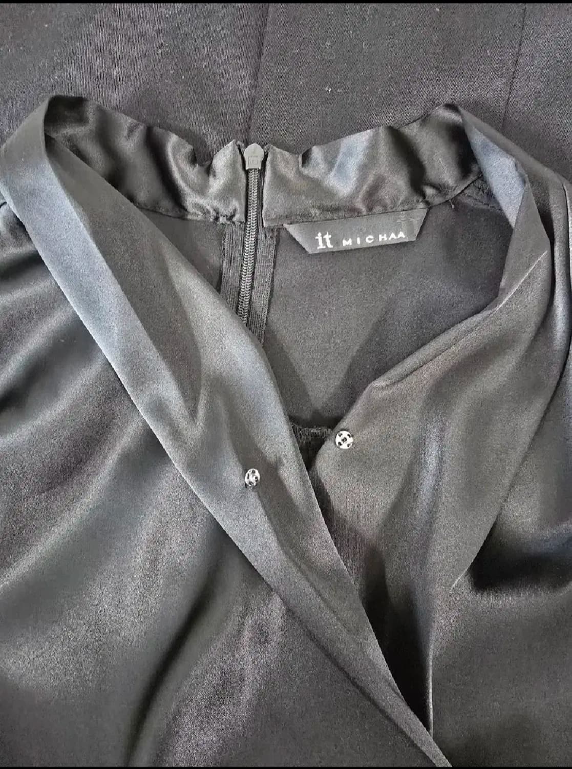 잇미샤 몸매강조 세련된 랩스타일 모직 원피스 상품이미지9