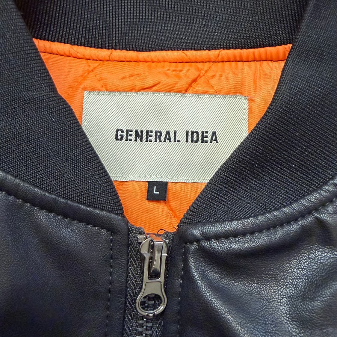 제네럴 아이디어 레더 봄버자켓 상품이미지3