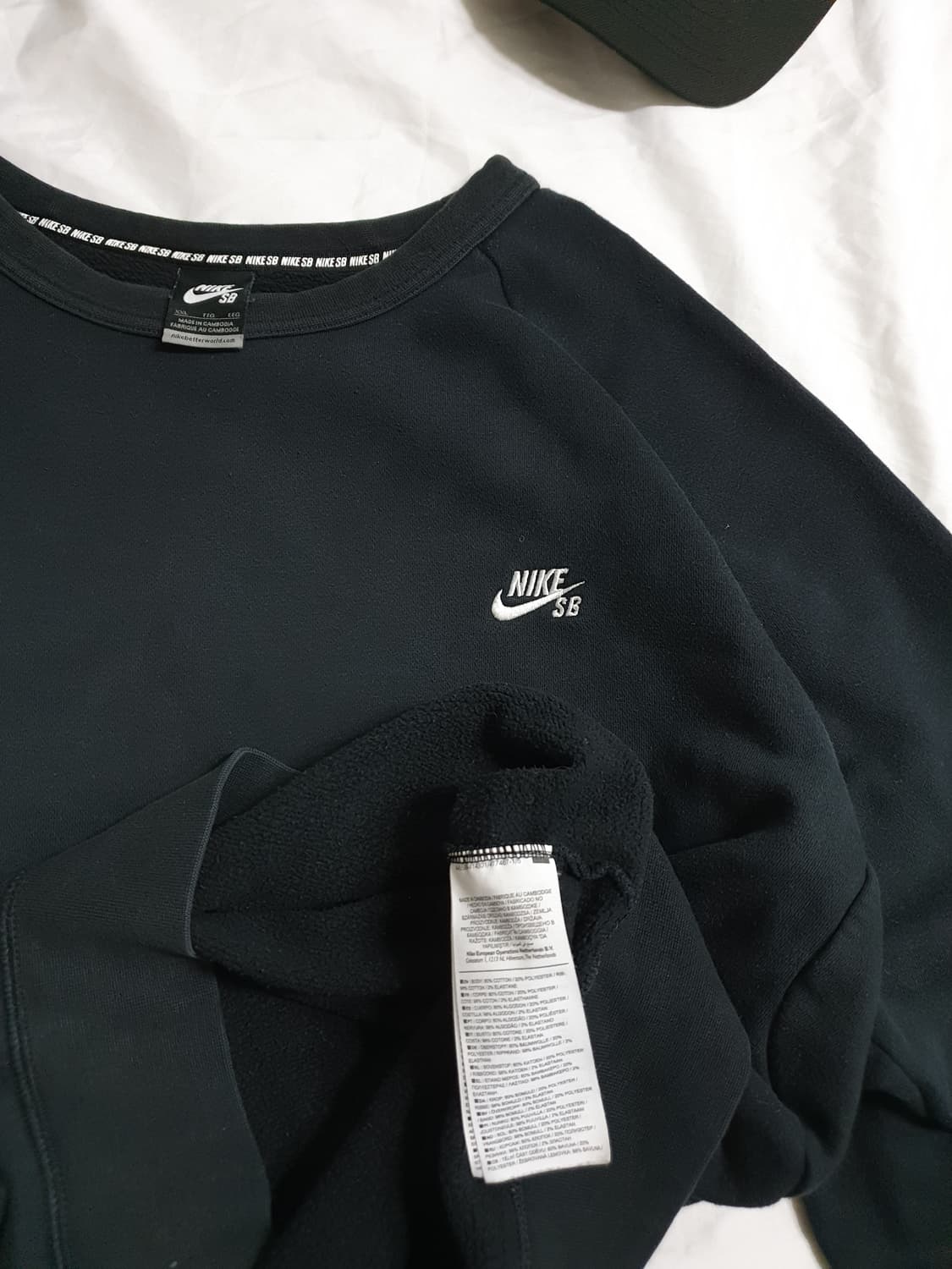 나이키 스우시 오버핏 데일리 블랙 맨투맨 상품이미지4