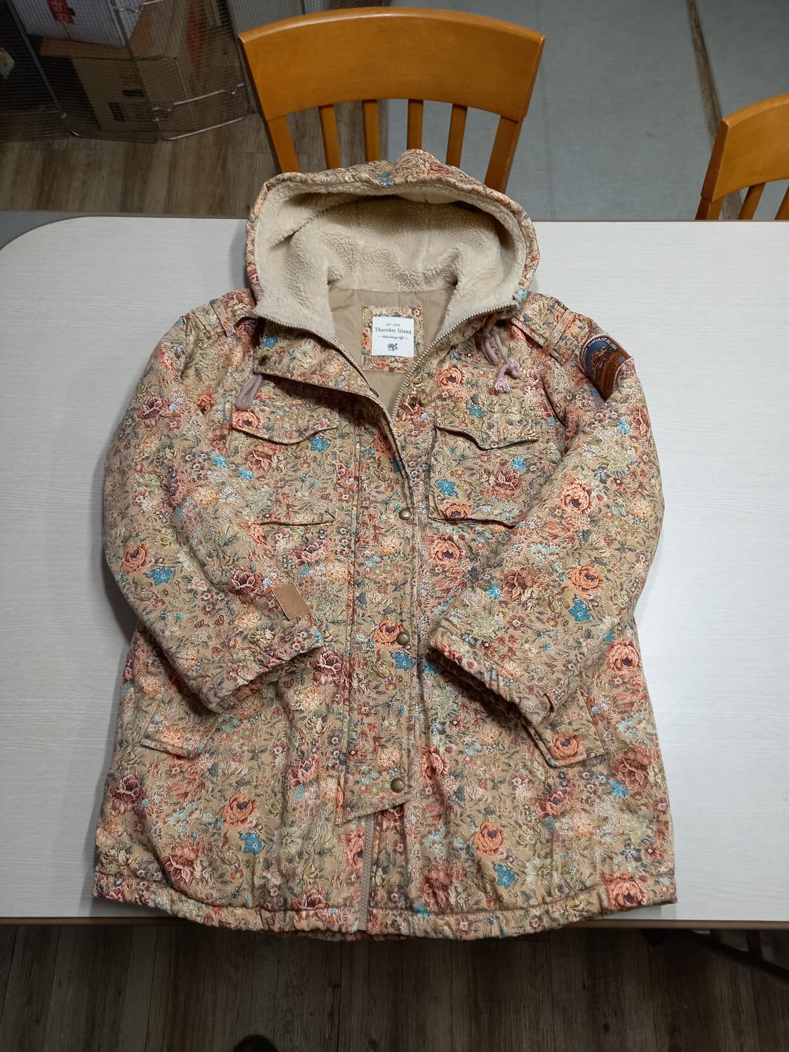 M95 Thursday Island 오버핏 플라워 후드패딩 M-991 상품이미지3