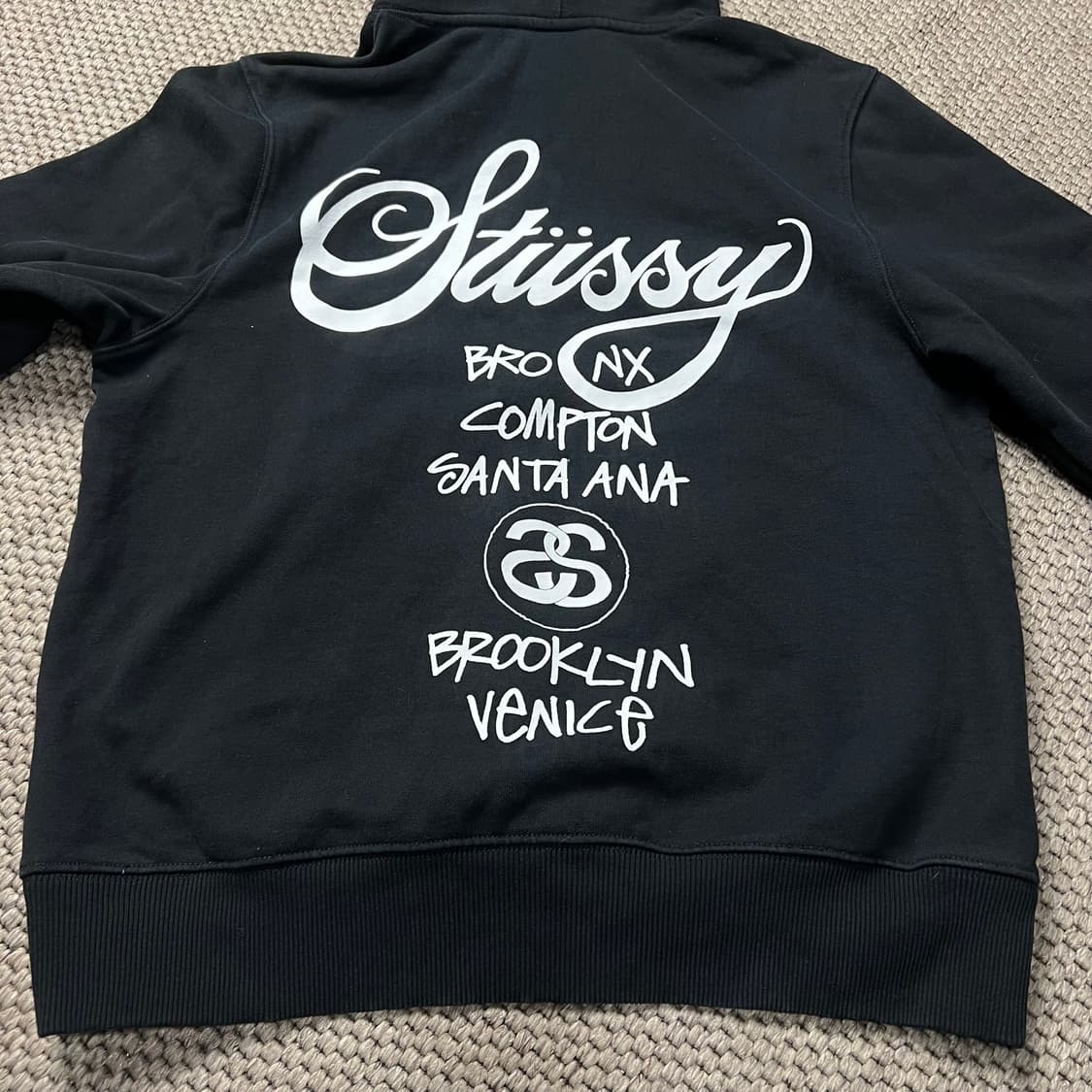 스투시 월드투어 후드티 블랙 XS 상품이미지9