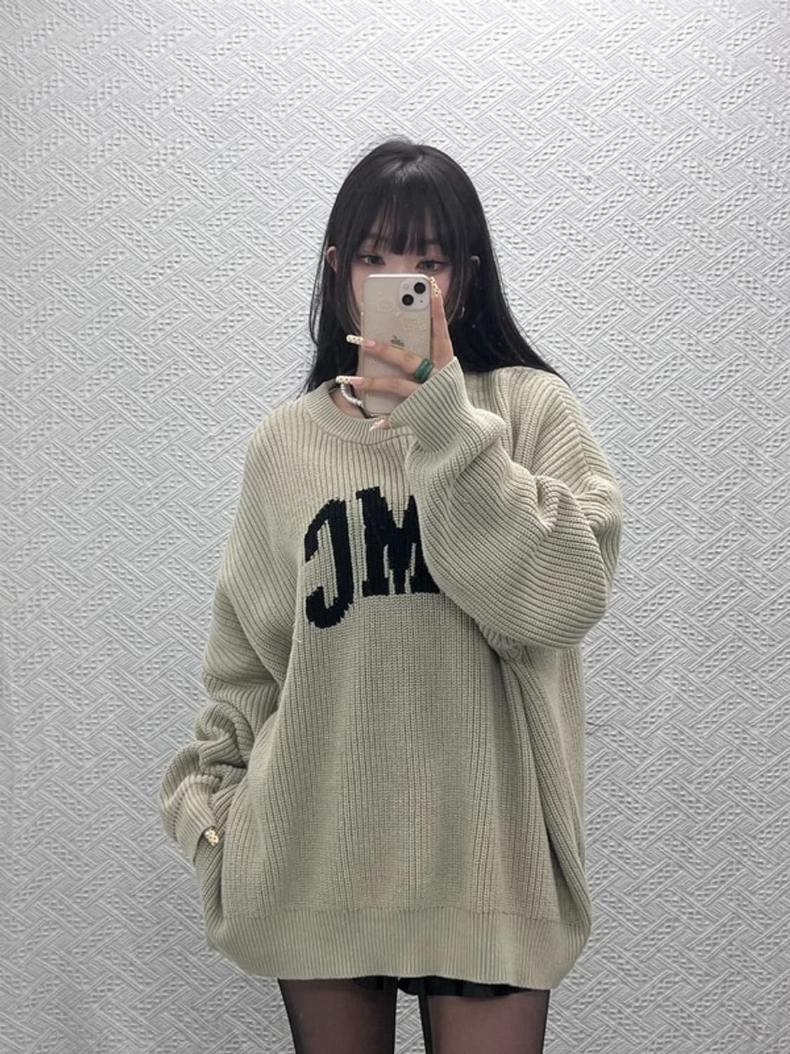 LMC 캐주얼 스트릿 힙합 루즈핏 빅로고 뜨개 니트 2 C09705 상품이미지2