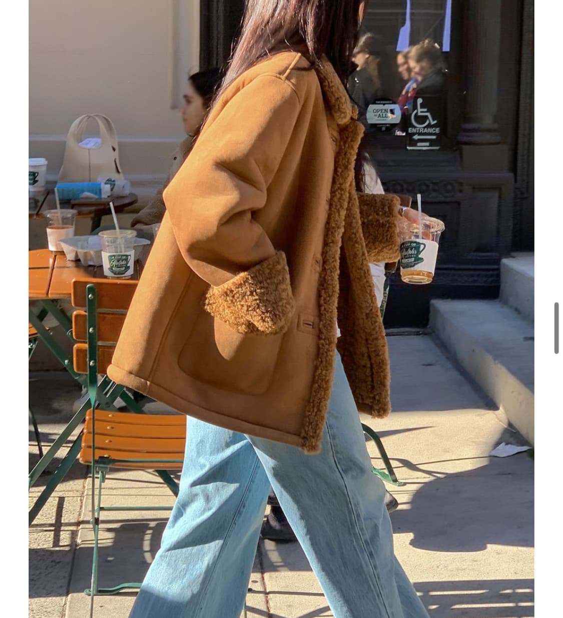 헤이그 베어 시어링 코트(피넛버터) 상품이미지4