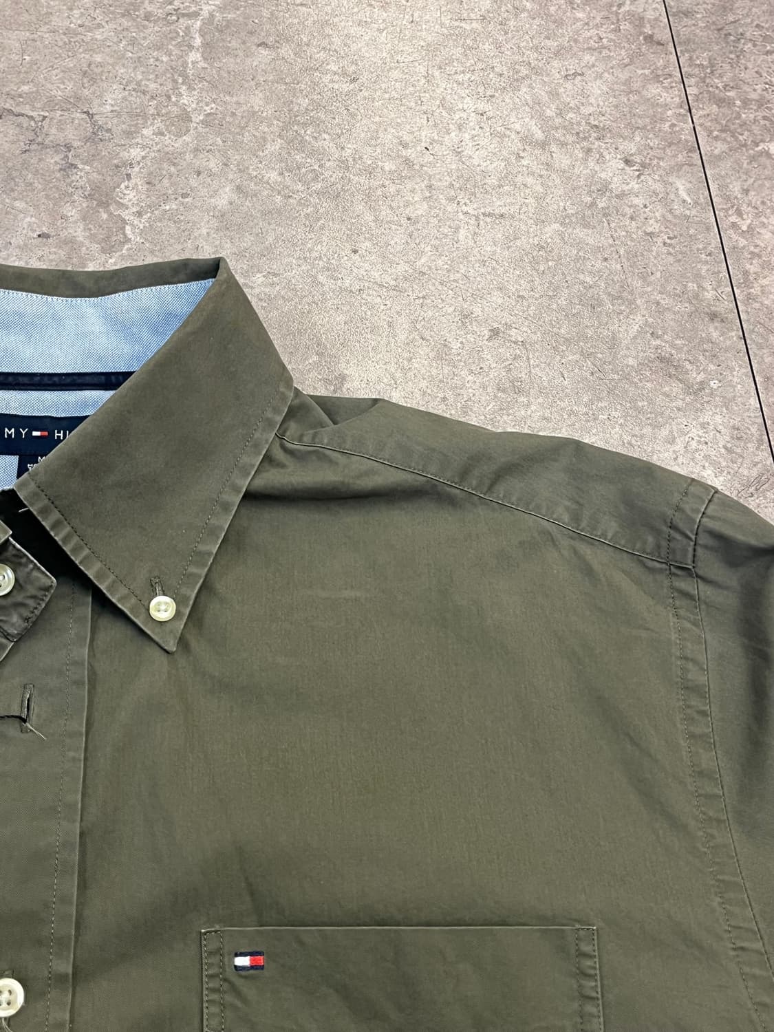 타미힐피거 포켓 셔츠 카키 M #csz2440 상품이미지6