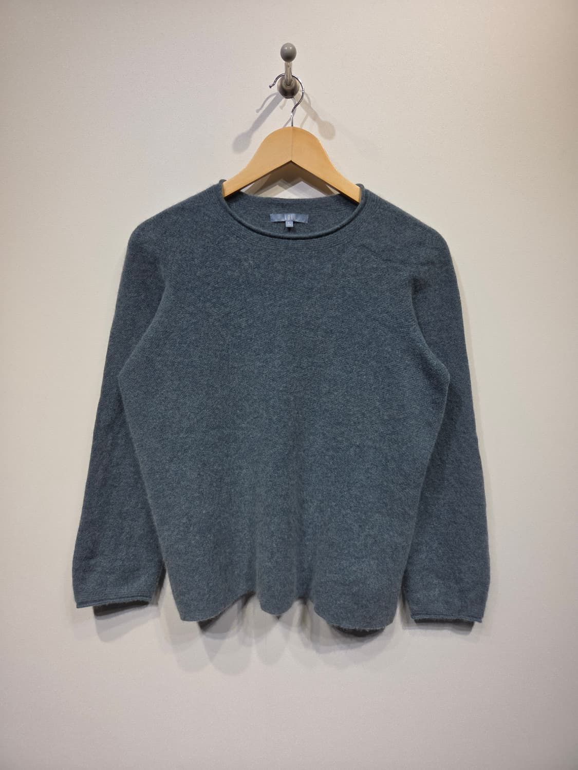 LBL 캐시미어 100% 라운드넥 니트 그레이 상품이미지2