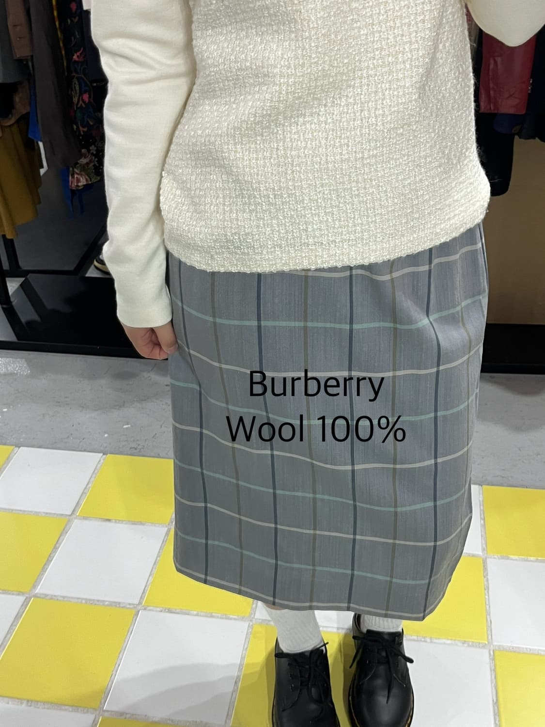 Burberry 버버리 울 100% 스커트 상품이미지1