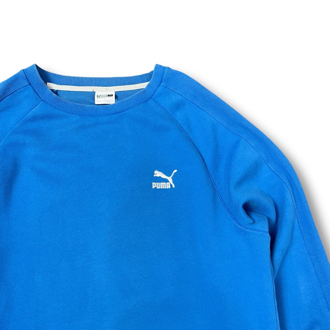 puma 푸마 블루 로고자수 베이직 맨투맨 L 상품이미지3