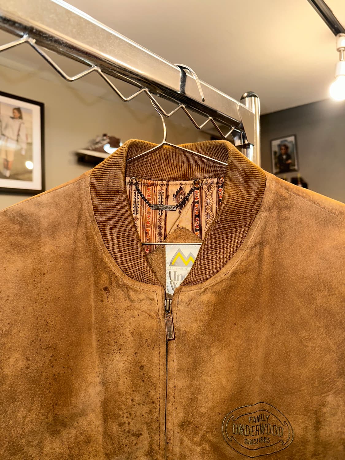 90's Japanese pig-leather bomber jacket 상품이미지5