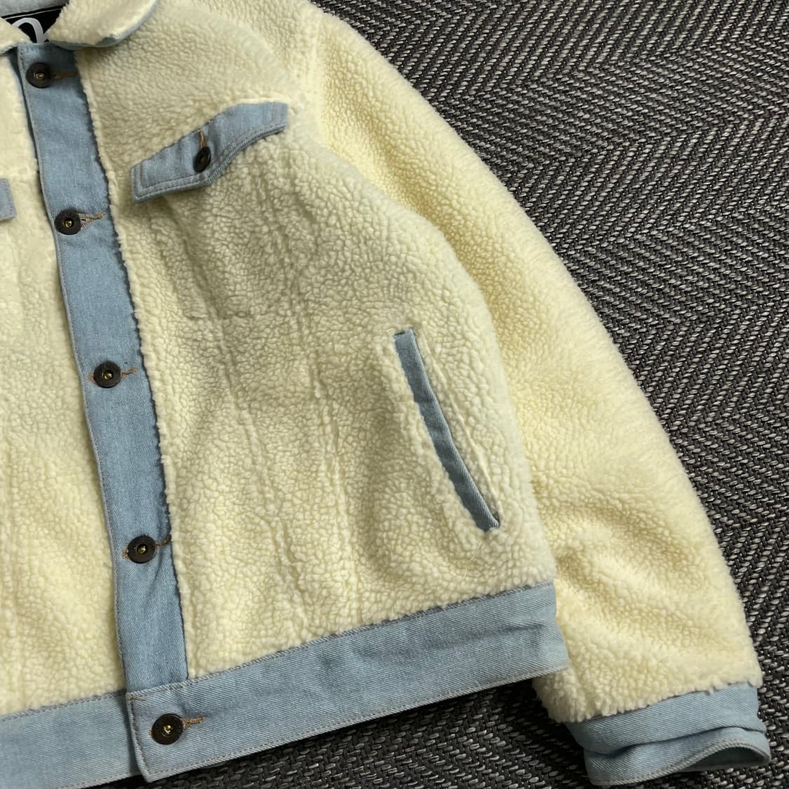 에비수 양털 쉐르파 데님 트러커 자켓y 3504 상품이미지3