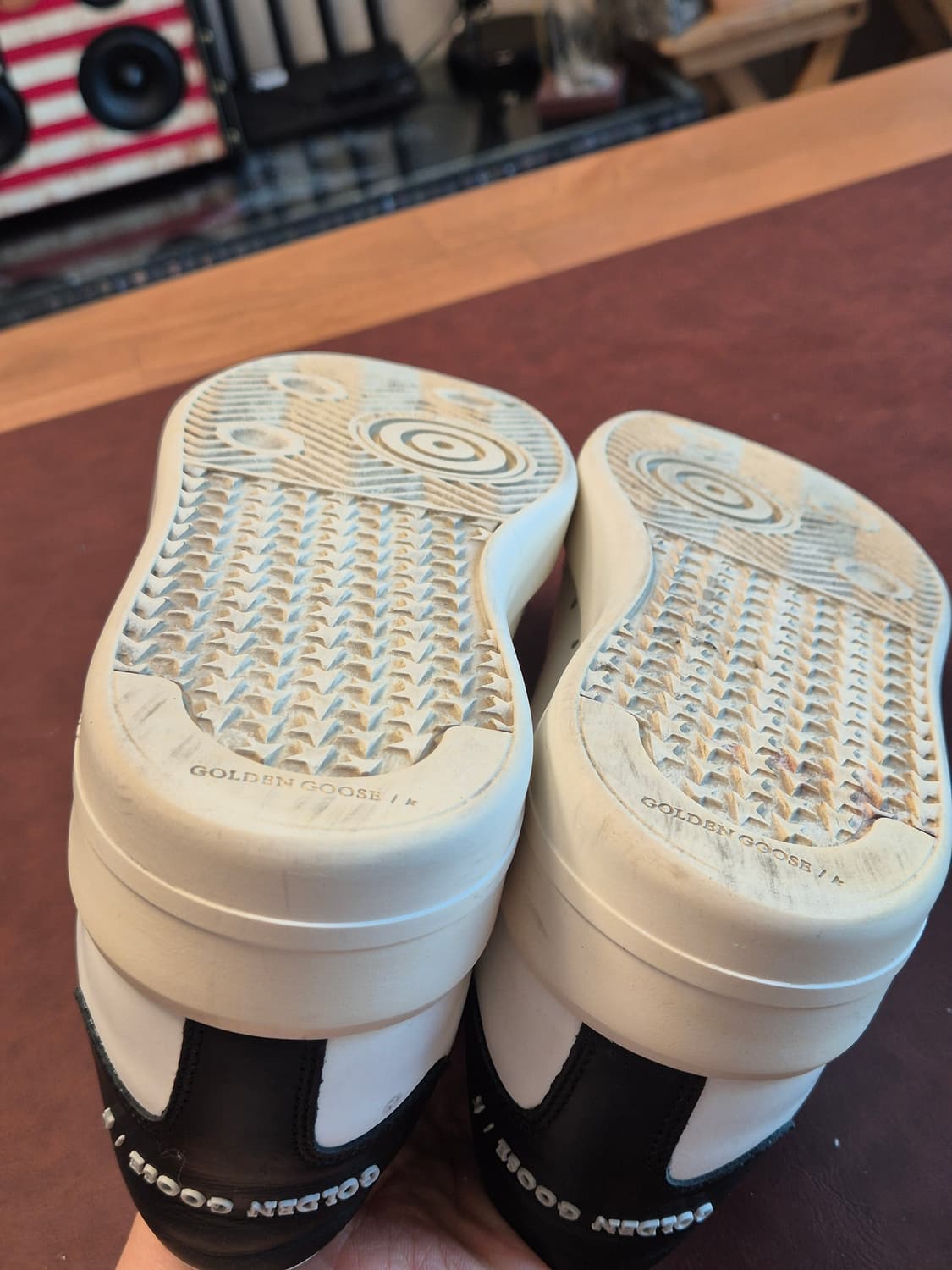 250-255(39) 정품 골든구스 퓨어스타화이트 블랙탭 스니커즈 상품이미지6