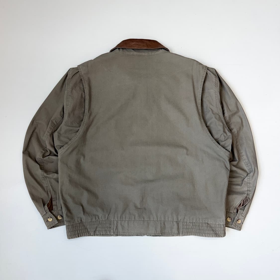 엘엘빈 90s 레더카라 A-2 워크 봄버 자켓 상품이미지3