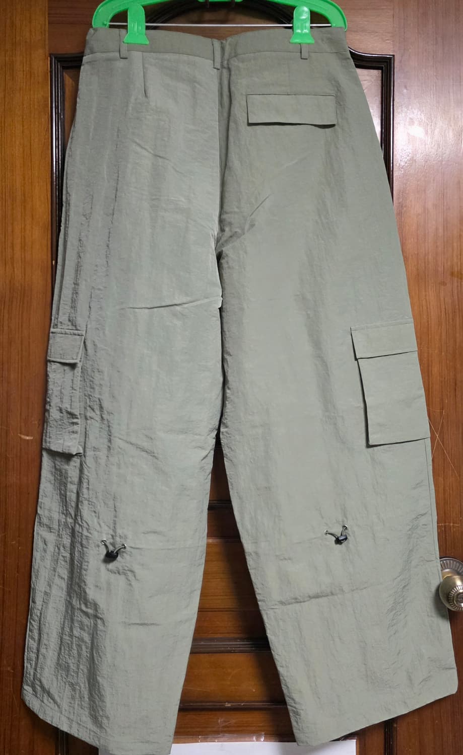 노운 카고 바지 XL 32~34 오버핏 나일론 팬츠 카키 올리브 그린  상품이미지8
