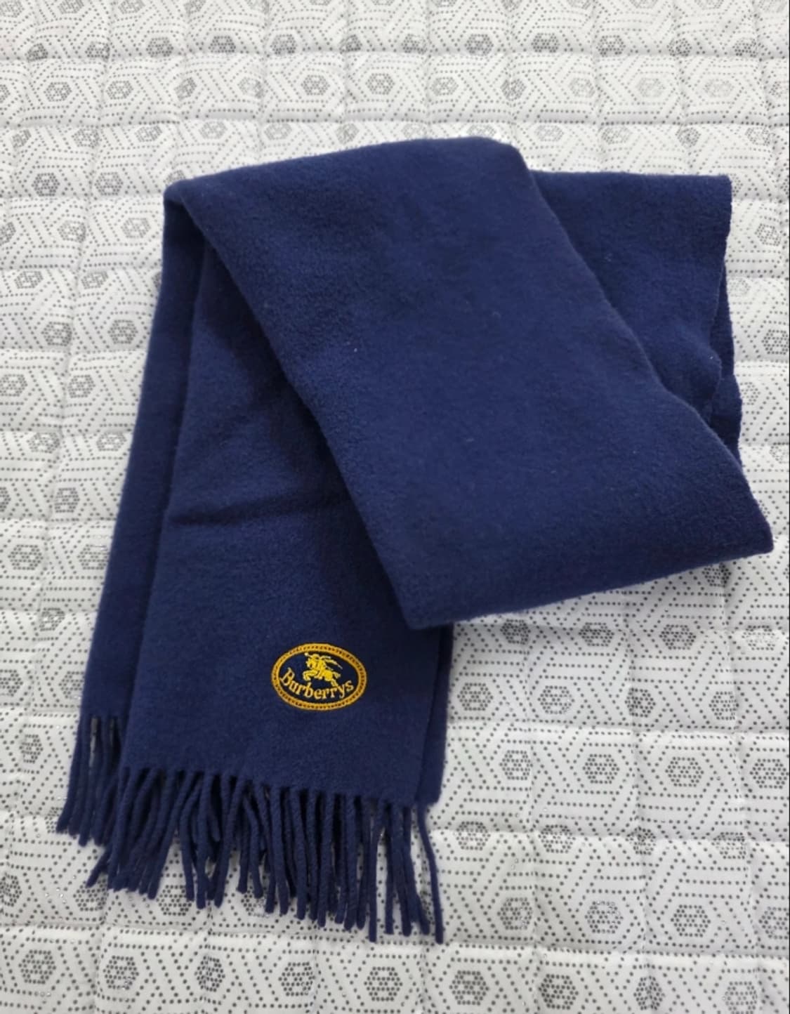 버버리 램스울 머플러 네이비 상품이미지3