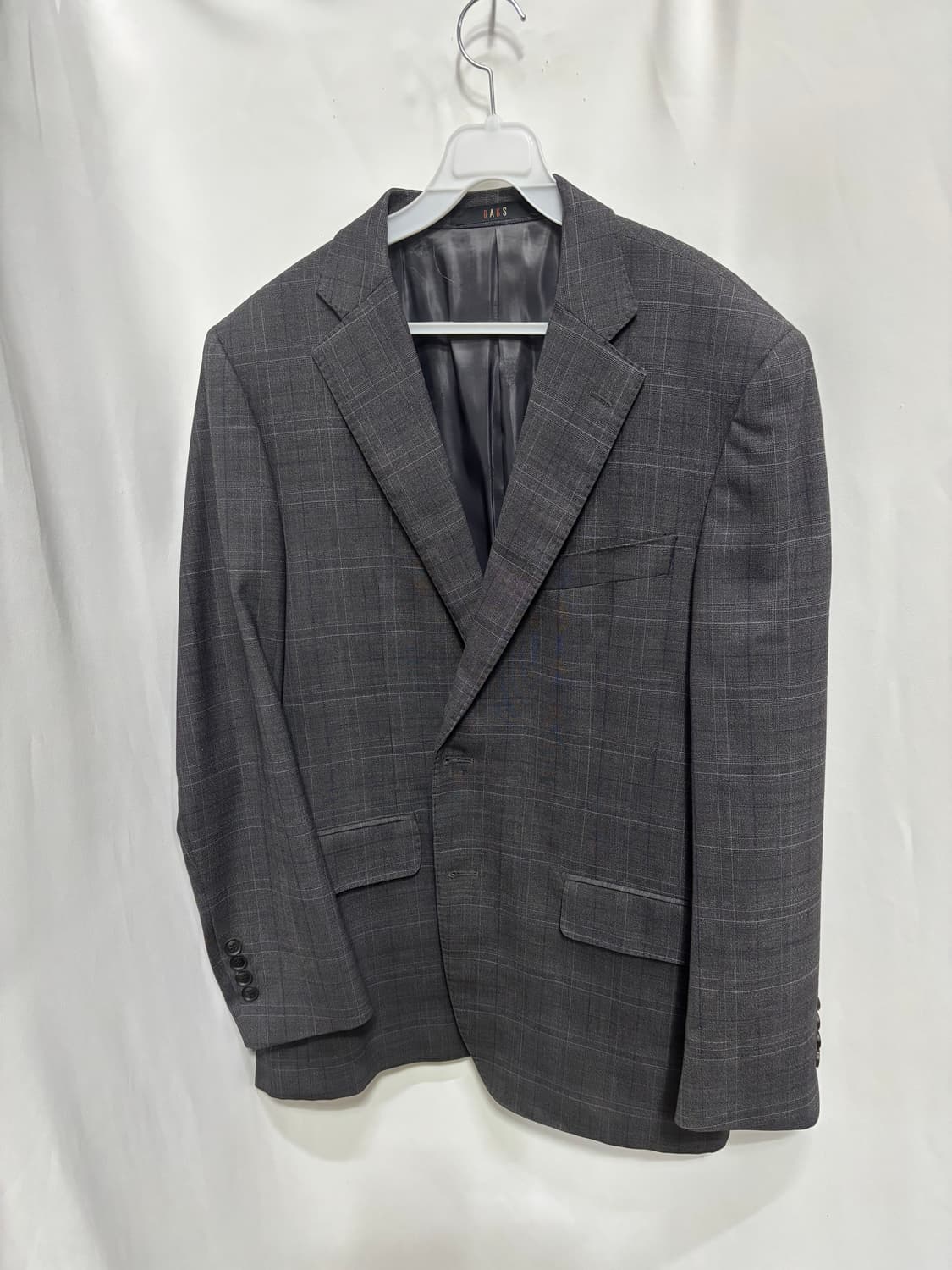 닥스(DAKS)봄 가을 남성 그레이 체크 정장 자켓 100-85-170 상품이미지1