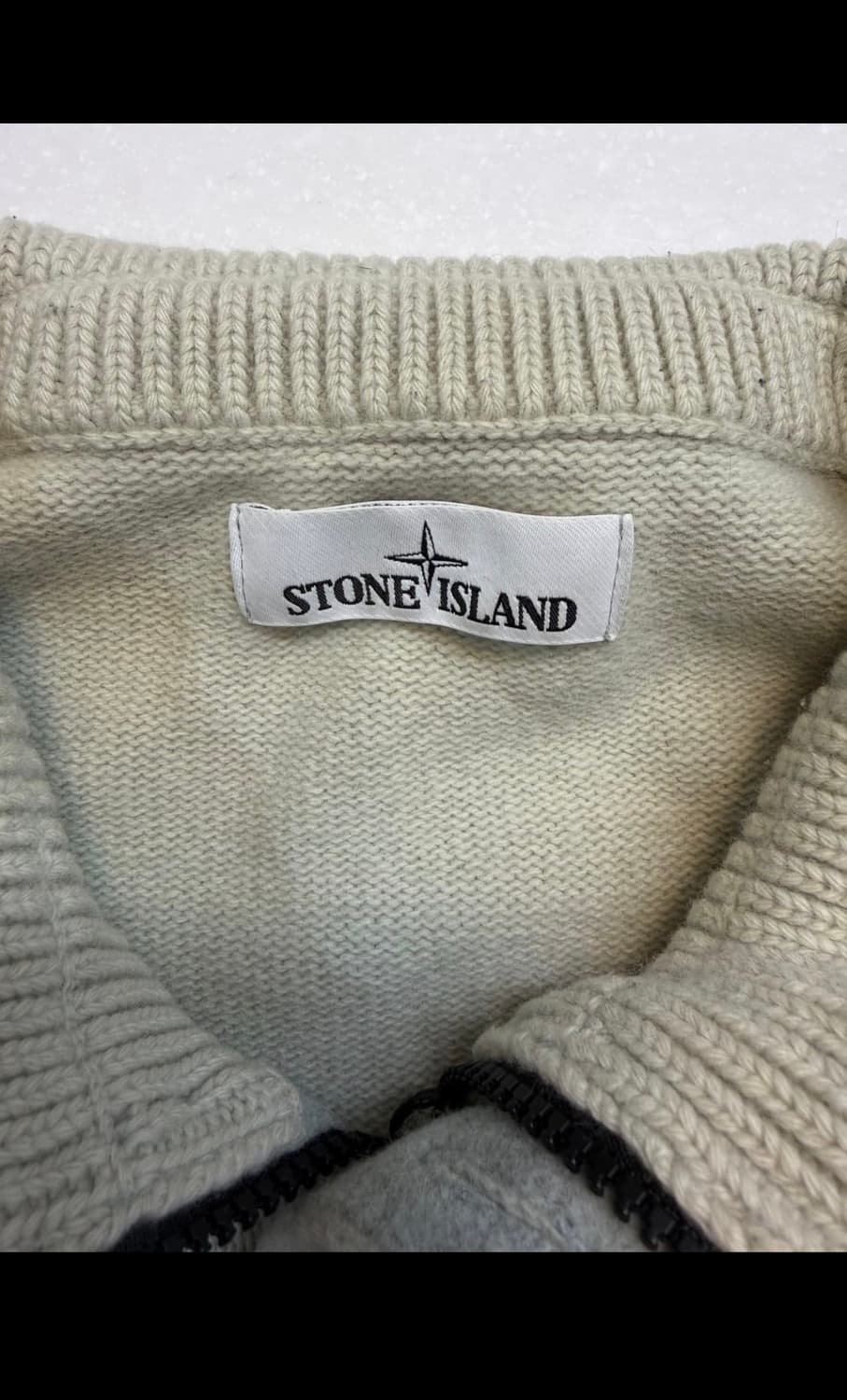 급처 스톤아일랜드 반집업 니트 M 아이보리 / 6715508A3 상품이미지4