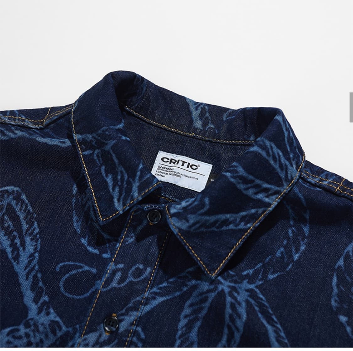 크리틱 로프 워셔드 반팔 셔츠 상품이미지3