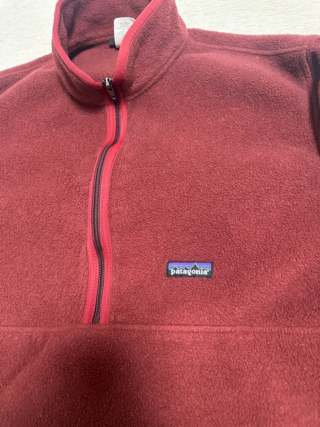 (L)파타고니아 빈티지 신칠라 하프집업 버건디 마수피얼 상품이미지4