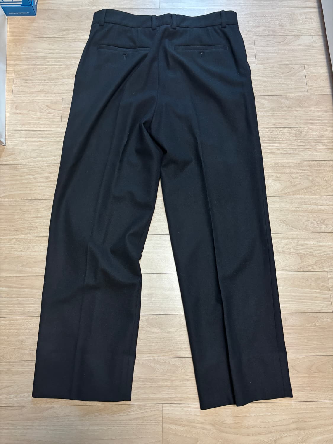 [2] 포터리 울 플란넬 스트레이트 팬츠 블랙 상품이미지2