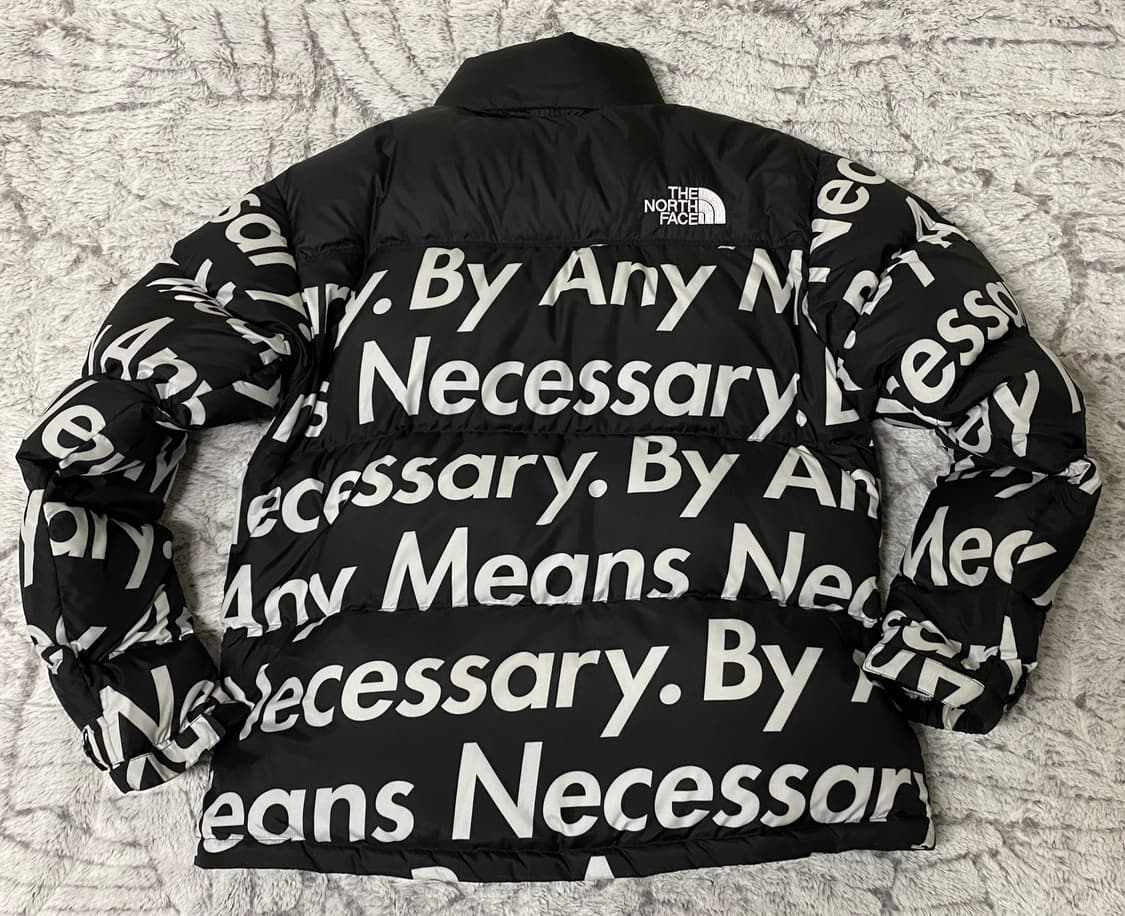 [L] 15FW 슈프림 X 노스페이스 레터링 패딩 블랙 상품이미지8