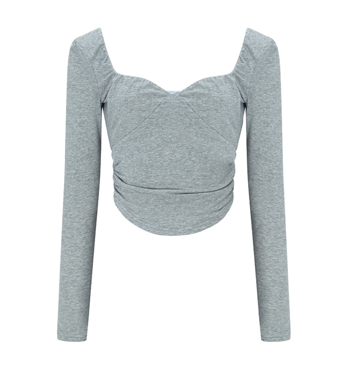 플리즈노팔로우 미스티탑 멜란지그레이 상품이미지1