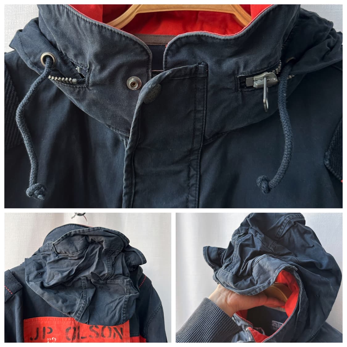 90s 폴로 랄프로렌 빈티지 레스큐 자켓 네이비 오렌지 XL 상품이미지9