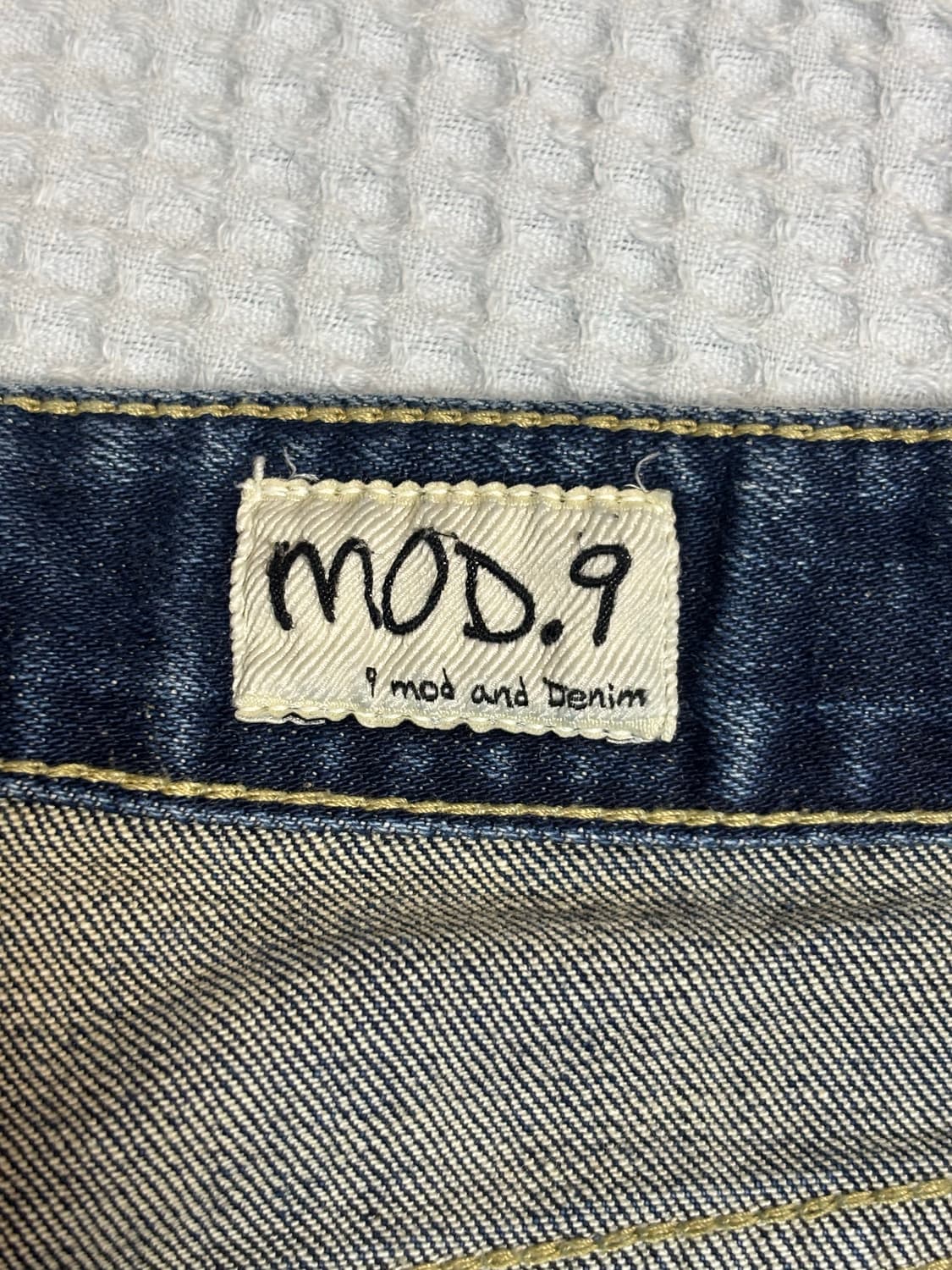 모드나인 펑크타운 MOD4 크롭 청바지 상품이미지5