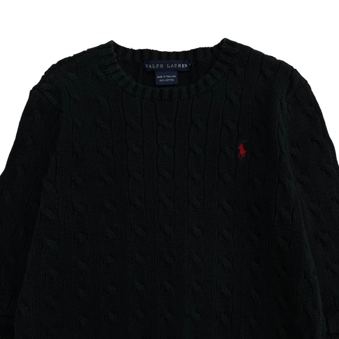 폴로 랄프로렌 레드포니 블랙 꽈배기 니트 XS 상품이미지4