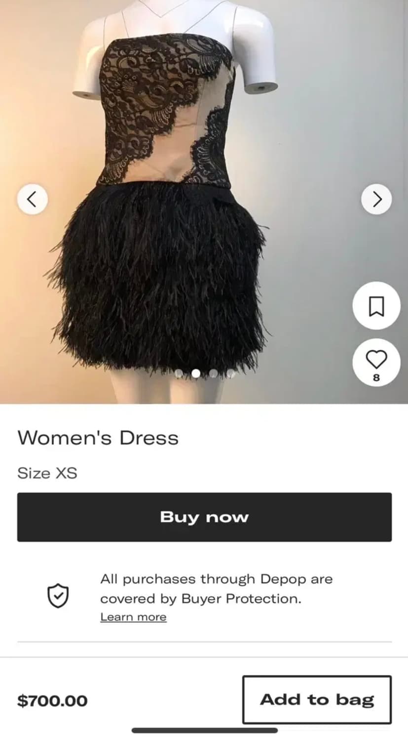 리얼 타조털 실크 오뜨꾸뛰르 드레스 상품이미지10