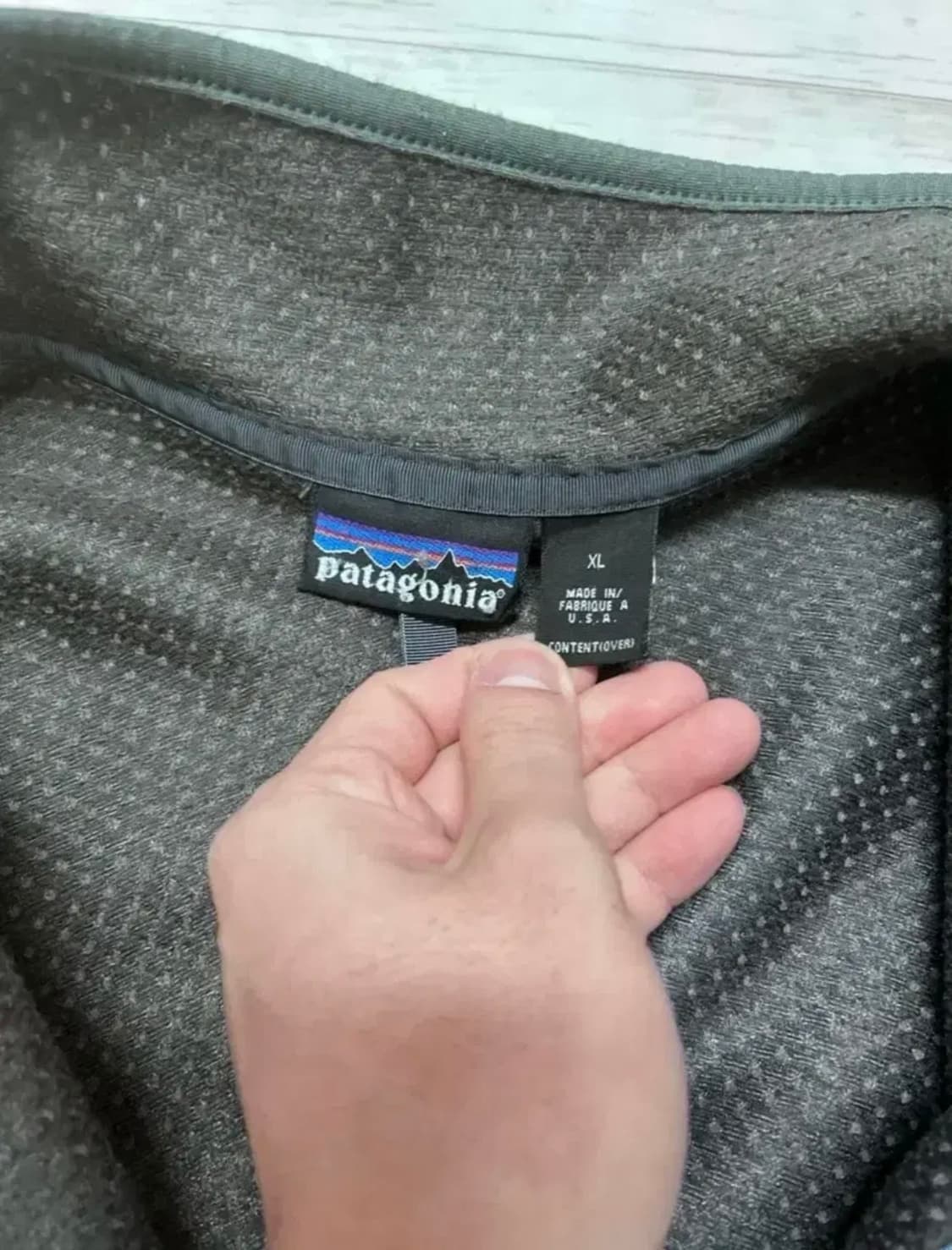 파타고니아 레트로 파일 플리스 집업 자켓 올리브 그린 XL USA 메이드 상품이미지5