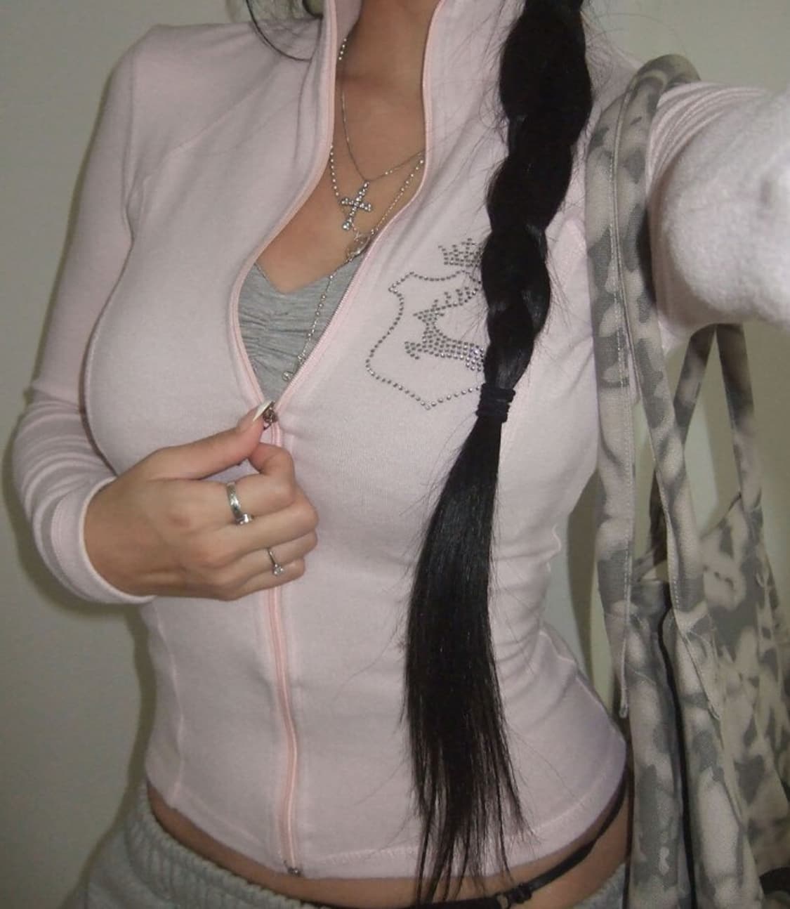 Upper Club Deer Zip-up (PINK) 상품이미지3